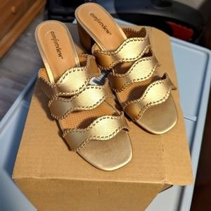 𝅺COMFORTVIEW Gold Mules